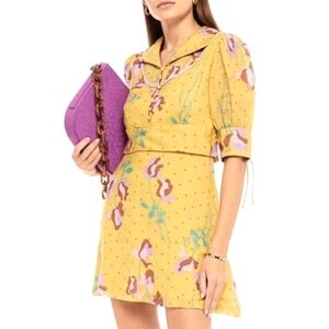 NWT!! Anthropologie boho brand Antik Batik Ossie Floral Print Mini Dress small